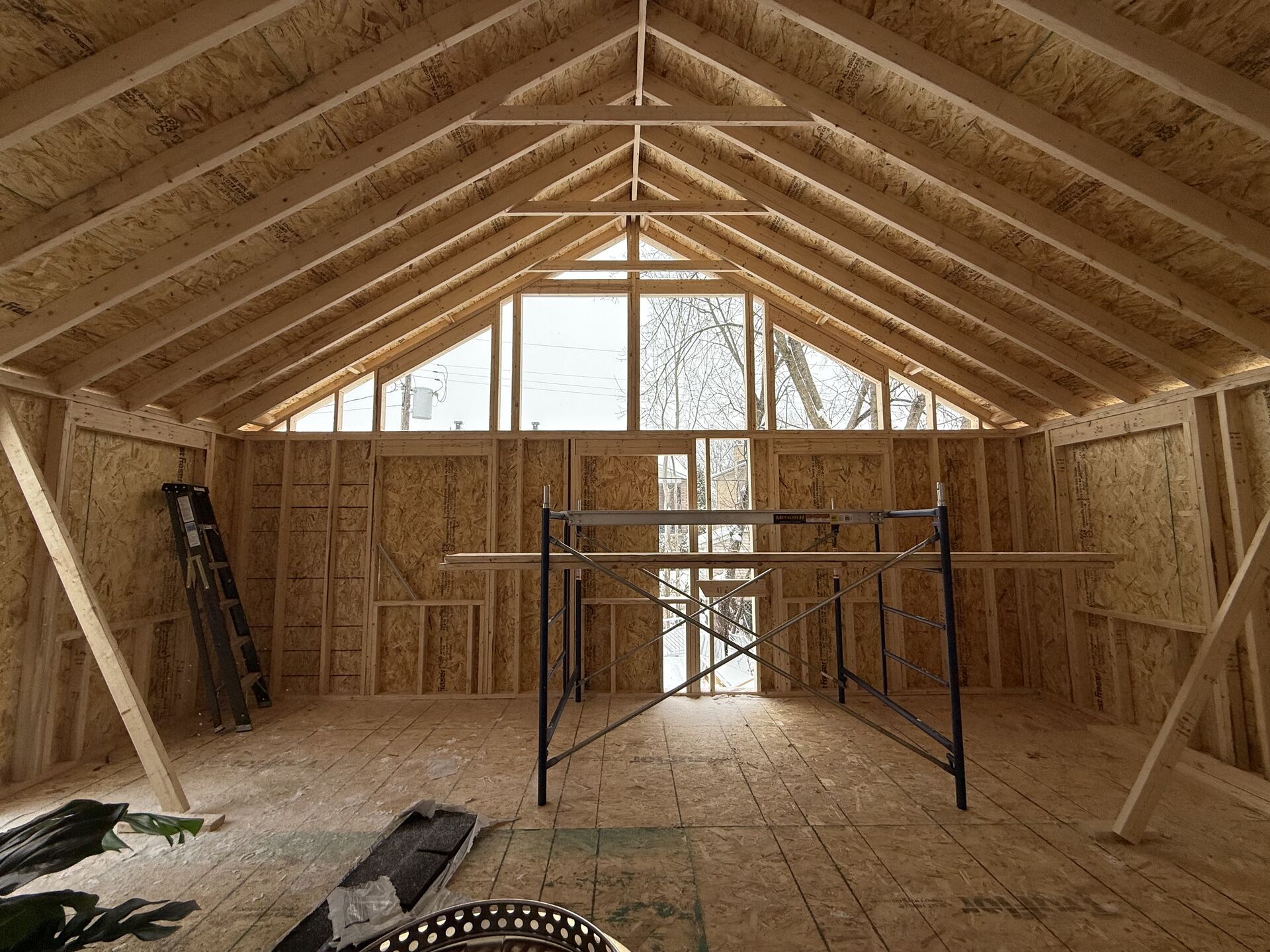 Capital Ridge Construction framing a new build addition in Ottawa