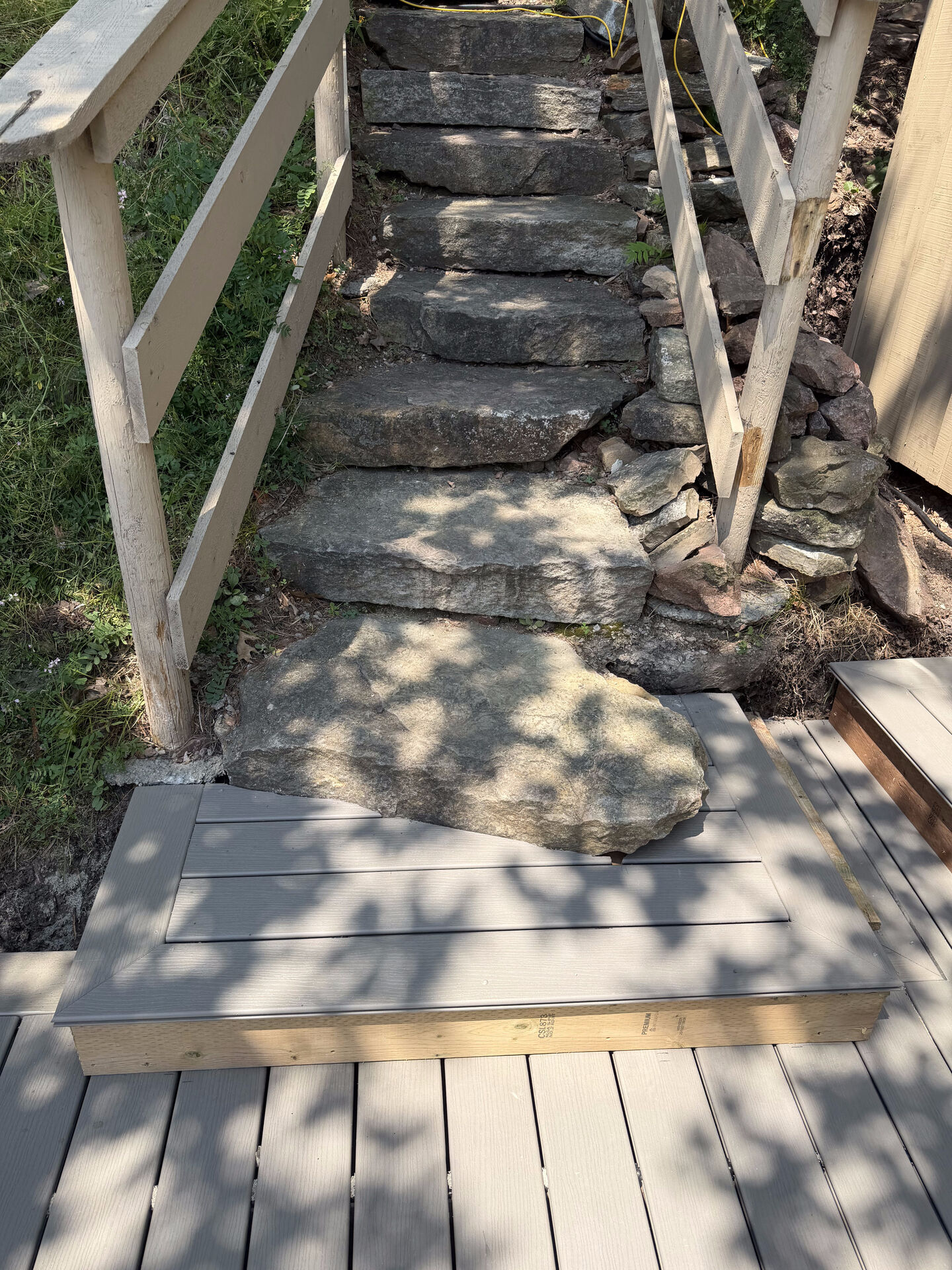 206 Miners Point Road natural stone steps - Capital Ridge Construction Ottawa